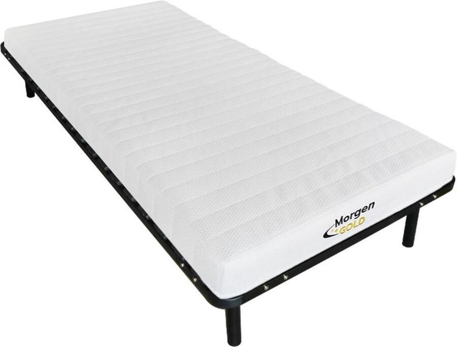 Vente-unique Set lattenbodem en schuimmatras 7 zones 25 kg m3 STELO KIDS dikte 12 cm van MORGENGOLD 90 x 190 cm L 190 cm x H 25 cm x D 90 cm - Foto 2