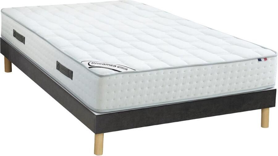 Vente-unique DREAMEA Set bedbodem + matras 140 x 190 cm met pocketveren met 7 zones Dikte 25 cm IONIA van DREAMEA L 190 cm x H 25 cm x D 140 cm
