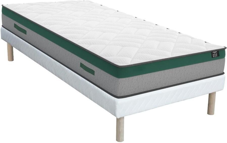 Ysmée Set bedbodem + matras met pocketveren PRESTIGE van DREAMEA 90 x 200 cm L 200 cm x H 30 cm x D 90 cm - Foto 2