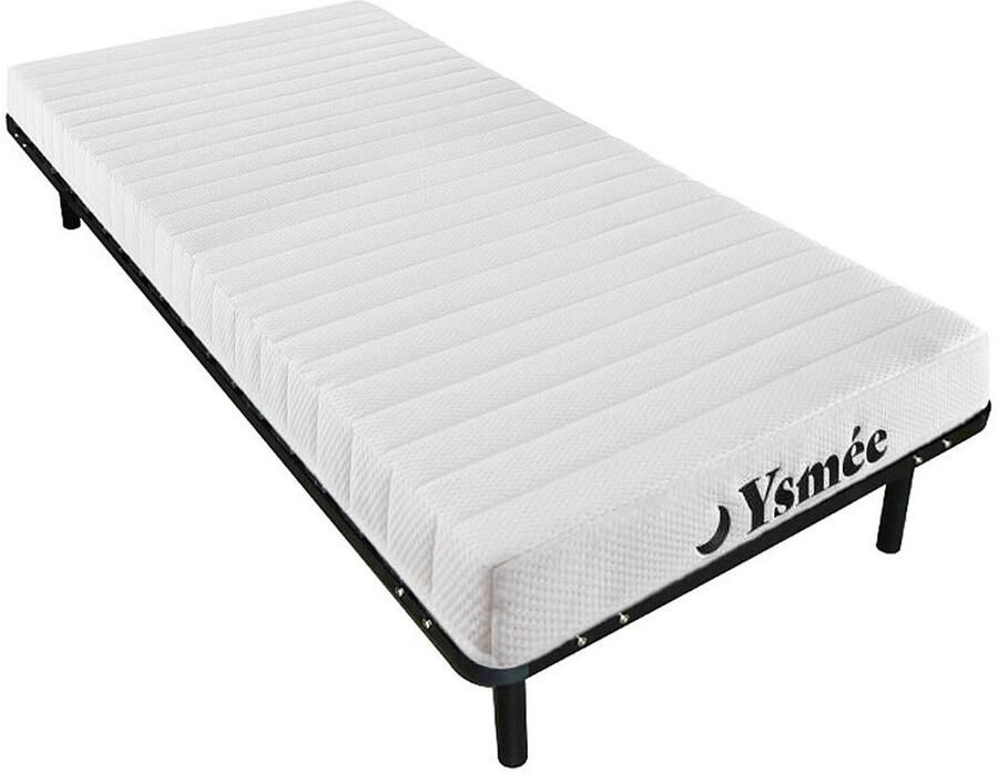 Vente-unique Set bedbodem en schuimmatras met 7 zones 25 kg m3 STELO KIDS dikte 12 cm van MORGENGOLD 90 x 200 cm L 200 cm x H 25 cm x D 90 cm