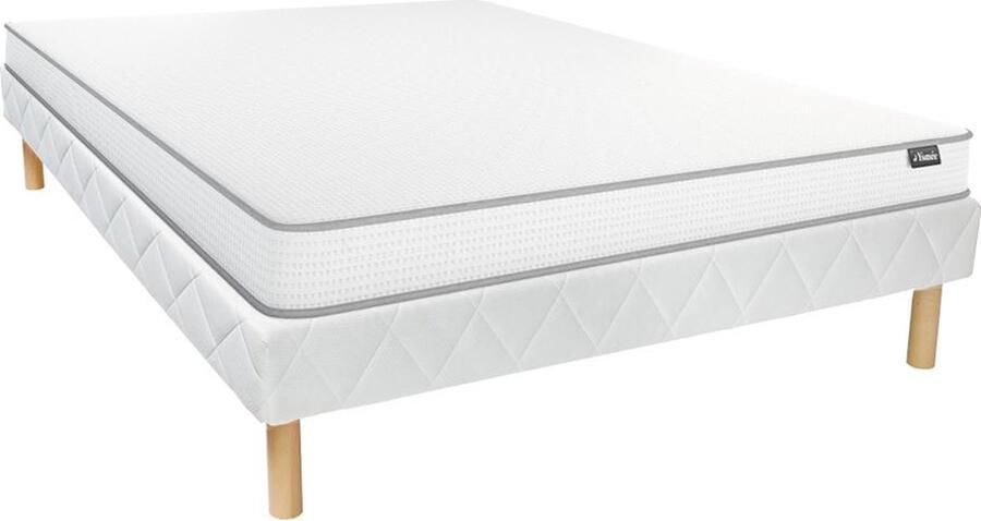 Vente-unique Set bedbodem + schuimmatras met een dikte van 12 cm 140 x 190 cm ASTYANAX II van YSMÉE L 190 cm x H 30 cm x D 140 cm