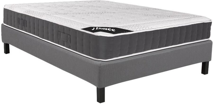 Vente-unique Set decoratieve bedbodem + matras met pocketveren en schuim met vormgeheugen ATLANTIDE van YSMÉE dikte 27 cm 160 x 200 cm L 200 cm x H 35 cm x D 160 cm
