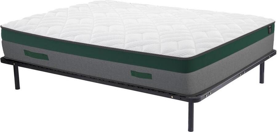 Vente-unique Set lattenbodem en matras met pocketveren dikte 22cm PRESTIGE van YSMÉE 140 x 190 cm L 190 cm x H 25 cm x D 140 cm - Foto 8