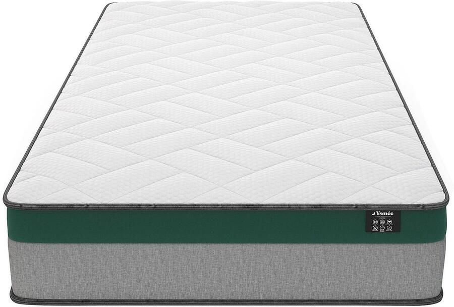 Vente-unique Bedset 90 x 190 cm Bedbodem met lichte houtkleur en opbergruimte + matras met pocketveren PRESTIGE van YSMÉE L 190 cm x H 30 cm x D 90 cm - Foto 6