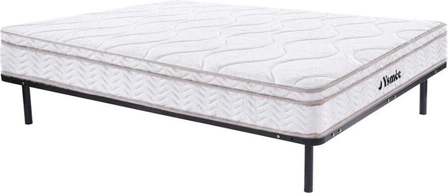 Vente-unique Set lattenbodem en verenmatras met 3 slaapzones en vormgeheugen WOLKENTANZ van MORGENGOLD 140 x 200 cm L 200 cm x H 25 cm x D 140 cm