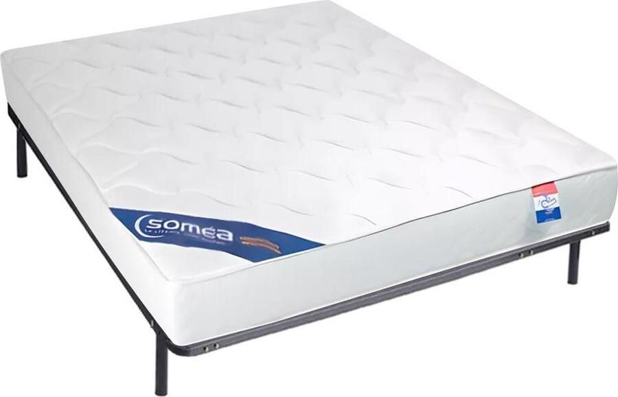 Vente-unique Set lattenbodem + schuimmatras ZEUS van DREAMEA 15 cm dik 140 x 190 cm L 190 cm x H 25 cm x D 140 cm - Foto 2