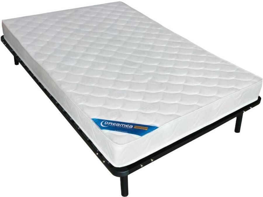 Vente-unique Set lattenbodem + schuimmatras ZEUS van DREAMEA 15 cm dik 140 x 200 cm L 200 cm x H 25 cm x D 140 cm