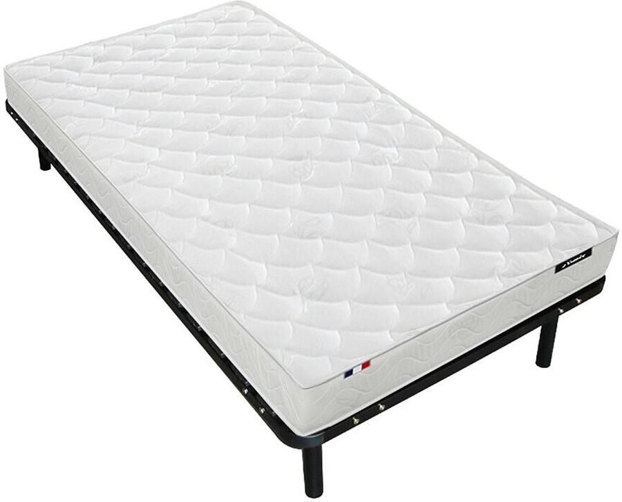 Vente-unique Set lattenbodem + schuimmatras ZEUS van DREAMEA 15 cm dik 90 x 200 cm L 200 cm x H 25 cm x D 90 cm - Foto 5