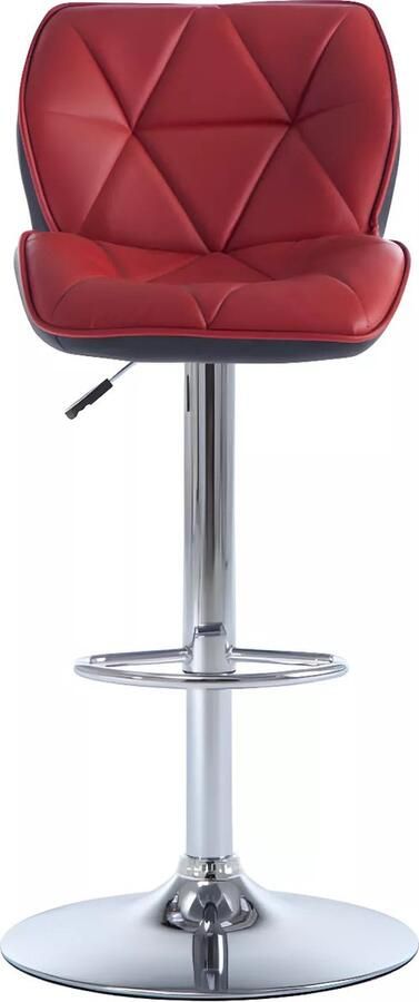 Vente-unique Set van 2 barkrukken CALVIN Kunstleer In hoogte verstelbaar Rood L 45 cm x H 109 cm x D 51 cm