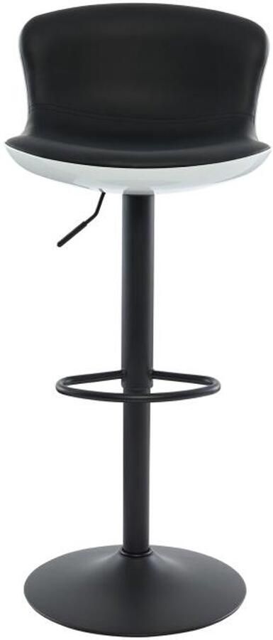 Vente-unique Set van 2 barkrukken in kunstleer en metaal Verstelbare hoogte Zwart LAMILIA L 46.5 cm x H 107 cm x D 50.5 cm