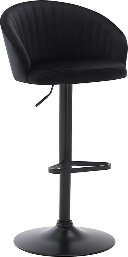 Vente-unique Set van 2 barkrukken Stof en metaal Zwart DORALIZ L 54 cm x H 105 cm x D 52 cm - Foto 2