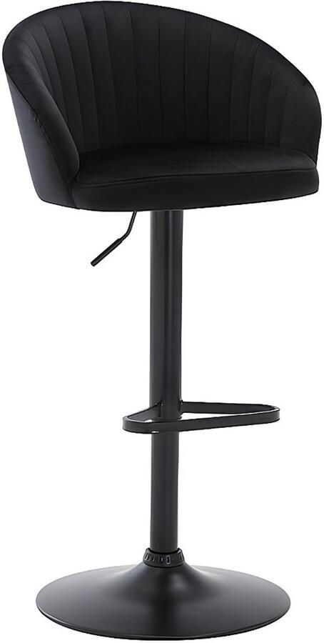 Vente-unique Set van 2 barkrukken Stof en metaal Zwart DORALIZ L 54 cm x H 105 cm x D 52 cm - Foto 3