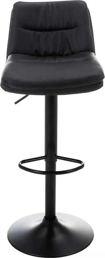 Vente-unique Set van 2 barkrukken van kunstleer en metaal Zwart KADERINA L 41.5 cm x H 106 cm x D 52 cm