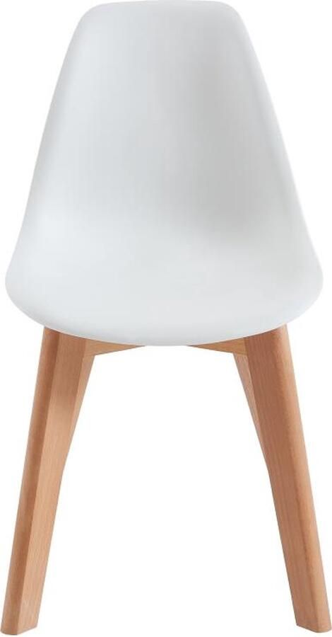Vente-unique Set van 2 kinderstoelen van polypropyleen en beuken Wit LILINOU L 30.5 cm x H 58 cm x D 36.5 cm - Foto 2