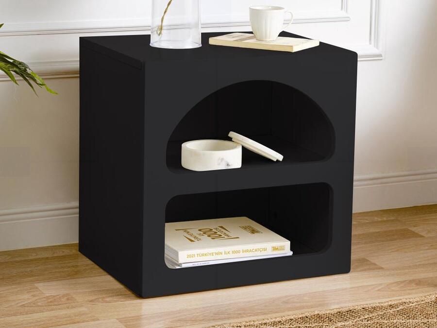 Vente-unique Set van 2 nachtkastjes met opbergruimte Zwart LUELA L 50 cm x H 50 cm x D 40 cm