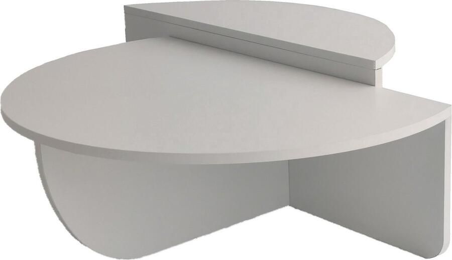 Vente-unique Set van 2 salontafels Wit ALOEVA L 90 cm x H 30 cm x D 90 cm - Foto 2