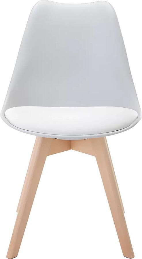 Vente-unique Set van 2 stoelen JODY Polypropyleen en beuk Lichtgrijs L 49 cm x H 82 cm x D 57 cm