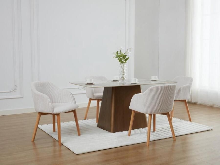 Vente-unique Express-driezitsslaapbank van wit buffelleer Bed 140 cm Matras 22 cm CALITO L 194 cm x H 99 cm x D 223 cm - Foto 2