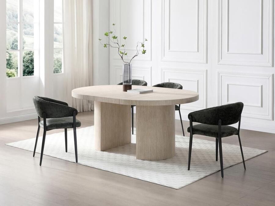 Vente-unique Set van 2 stoelen met armleuningen van stof en zwart metaal Groen AVRELA L 56 cm x H 77 cm x D 55 cm - Foto 3