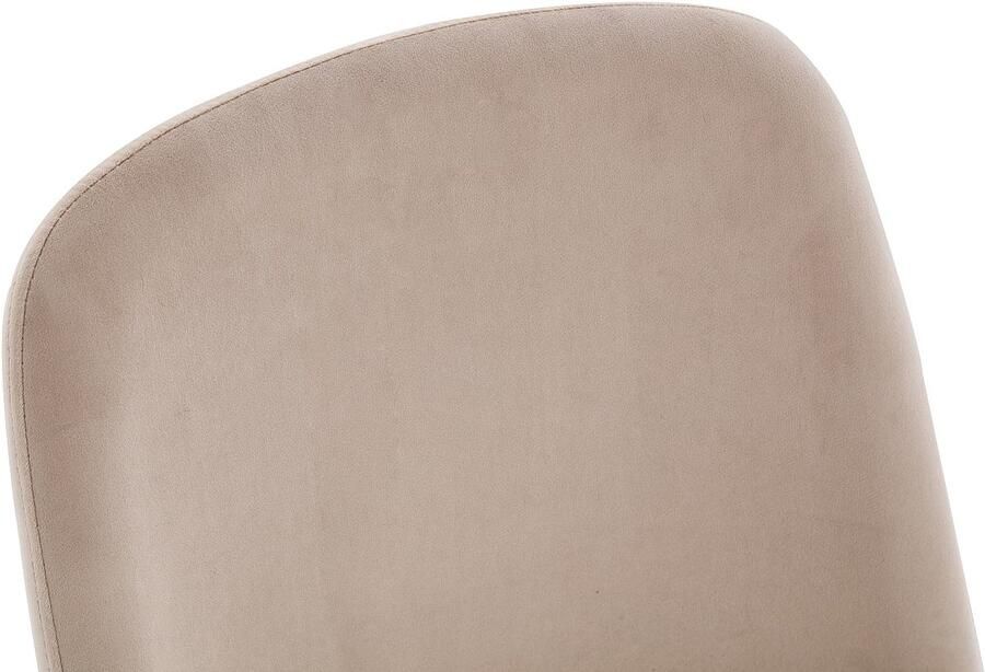 Vente-unique Set van 2 stoelen van velours en metaal met houteffect Beige MINAGRI L 47.5 cm x H 84 cm x D 56 cm - Foto 5
