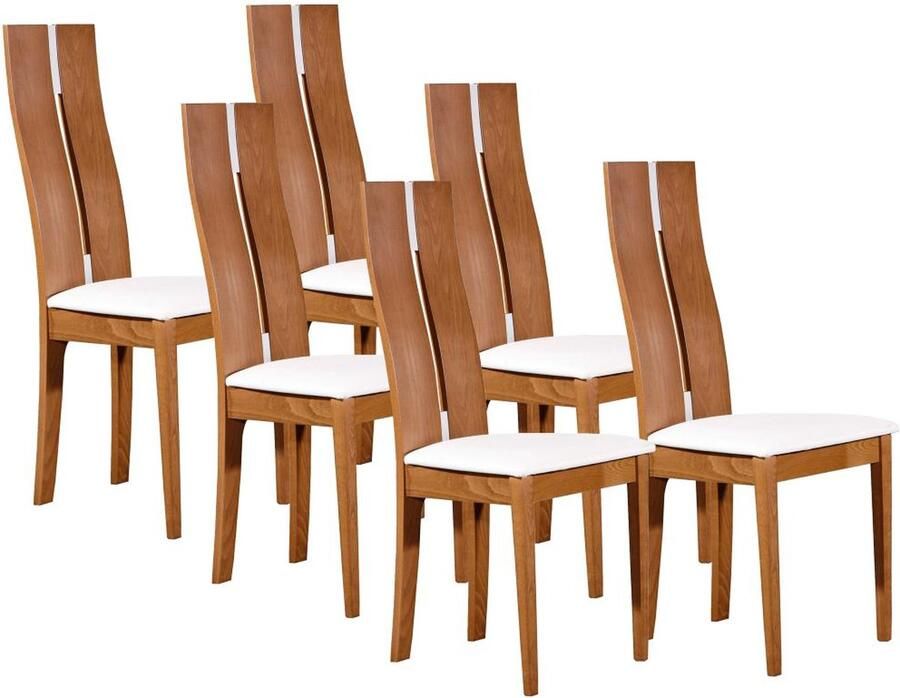 Vente-unique Set van 6 stoelen SALENA Massief beuken eikenkleur L 44 cm x H 103 cm x D 50 cm - Foto 2