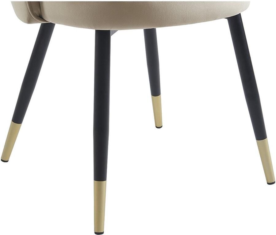 Vente-unique Set van 6 stoelen van velours en metaal Beige MAYLINA L 55 cm x H 80.5 cm x D 61 cm - Foto 3