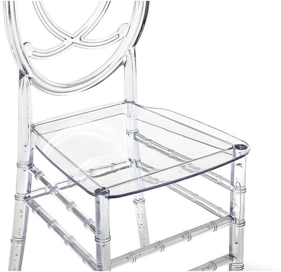 Vente-unique Set van 6 stoelen van vol polycarbonaat Kristalkleurig AMALINE L 38.5 cm x H 91.5 cm x D 53 cm