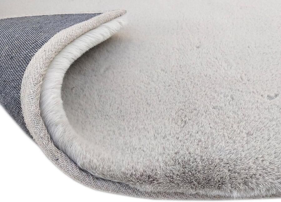 OZAIA Shaggy tapijt met lange pluche bont effect 160 x 230 cm Grijs BUNNY L 230 cm x H 3.5 cm x D 160 cm - Foto 2