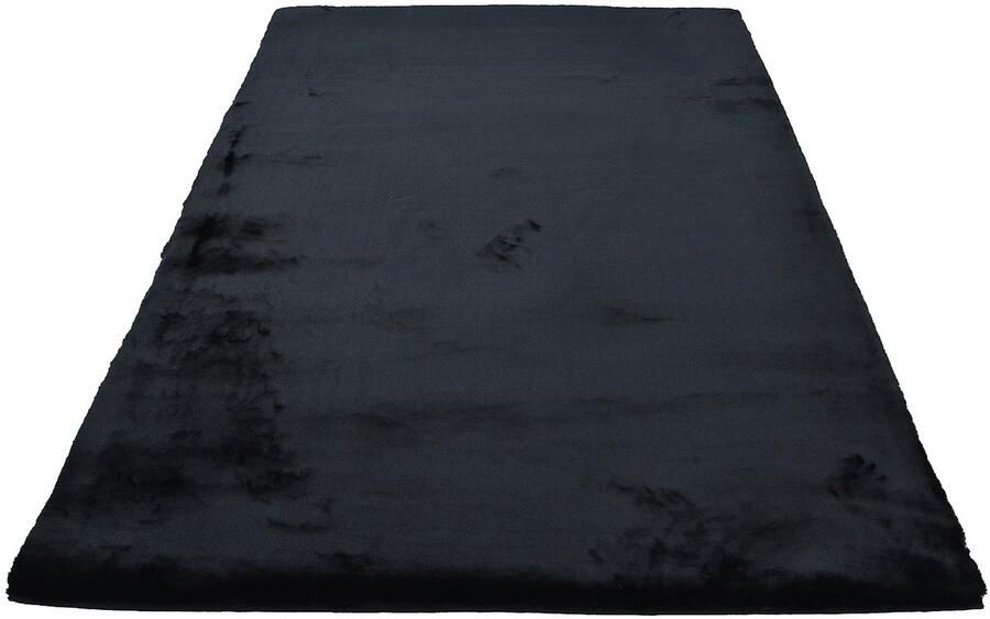 Vente-unique Shaggy hoogpolig vloerkleed met bontlook 160 x 230 cm Zwart BUNNY L 230 cm x H 3.5 cm x D 160 cm - Foto 3