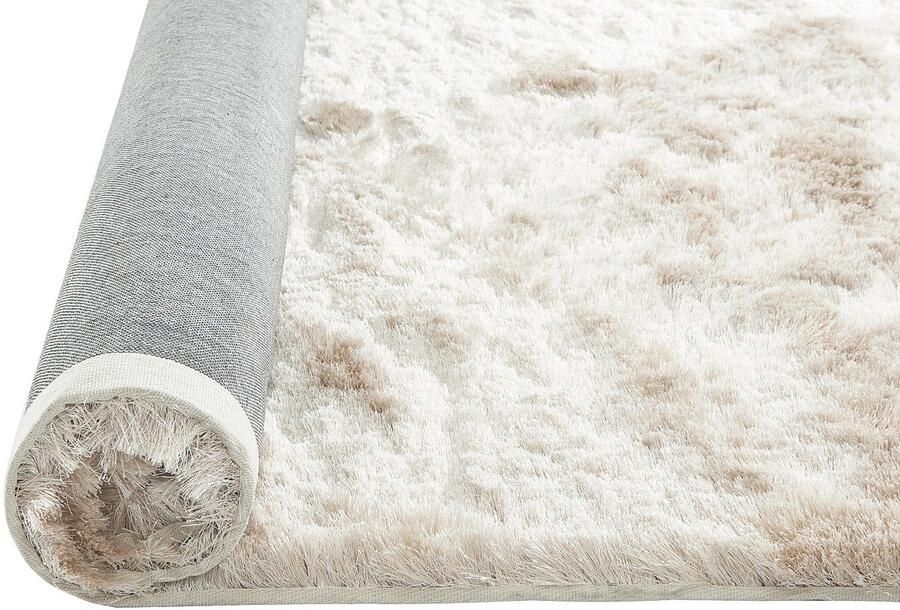OZAIA Shaggy tapijt met lange ultrazachte haren 160 x 230 cm Beige DOLCE L 230 cm x H 4 cm x D 160 cm - Foto 3