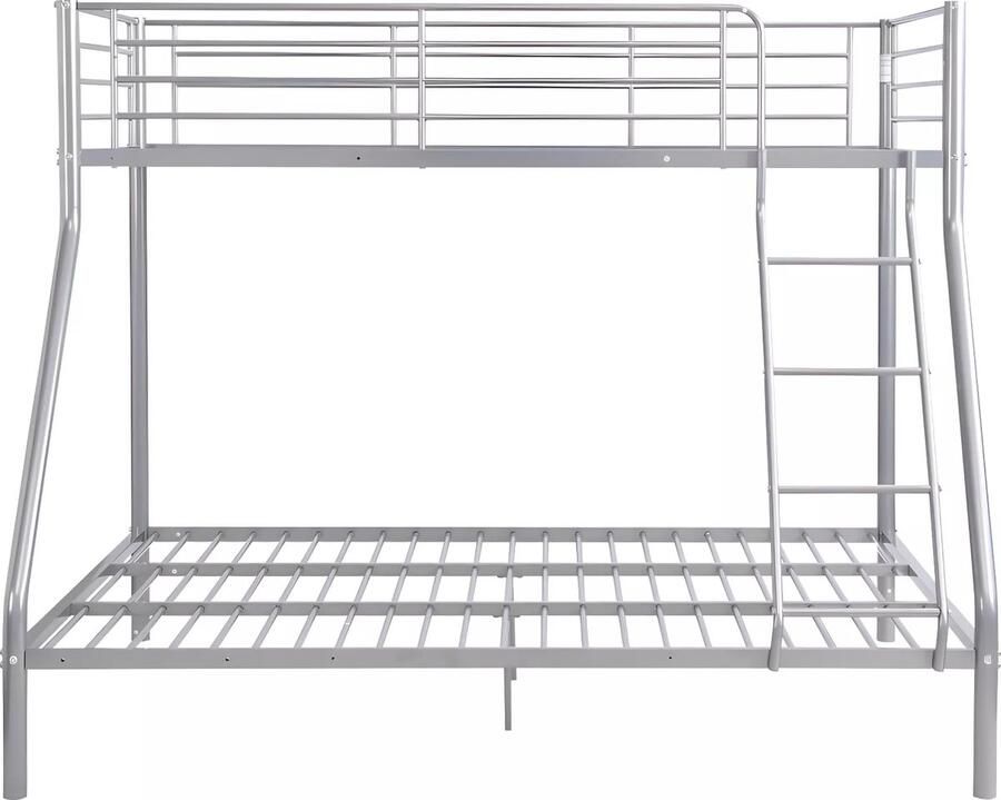 Vente-unique Stapelbed ELEVATIO III 90 140 x 190 cm Metaal Zilver L 199 cm x H 163 cm x D 147 cm