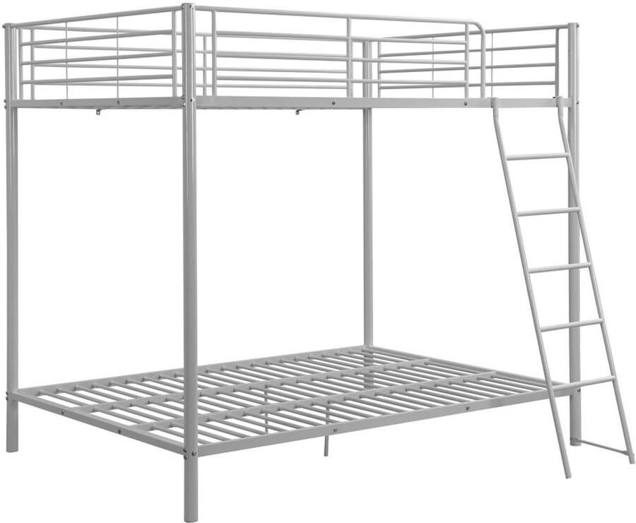 Vente-unique Stapelbed metaal zilverkleurig 140 x 190 cm