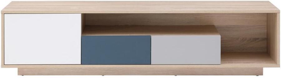 Vente-unique Tv-meubel met 1 deur 2 lades en 1 nis Meerdere kleuren FILUTIA L 180 cm x H 45 cm x D 39.8 cm