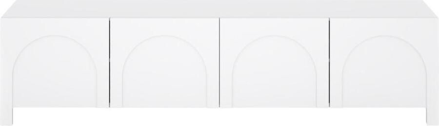 Vente-unique Tv-meubel met 4 deuren van mdf Wit DELANYA L 204 cm x H 51 cm x D 35 cm
