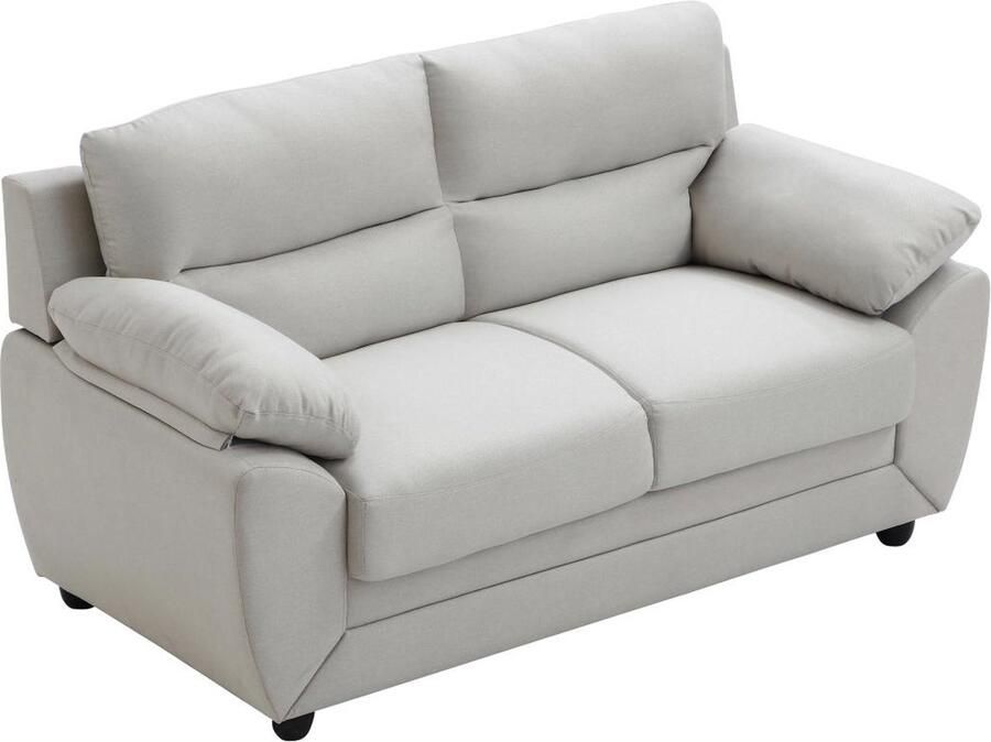 Vente-unique Tweezitsbank van beige stof MANOA L 163 cm x H 88 cm x D 82 cm