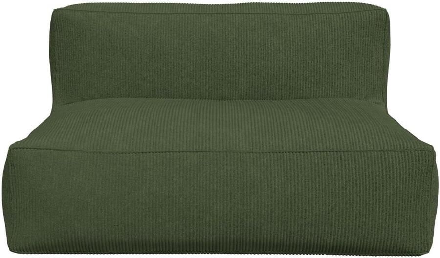Vente-unique Tweezitsbank van groen ribfluweel NOUMARA L 135 cm x H 80 cm x D 95 cm - Foto 2