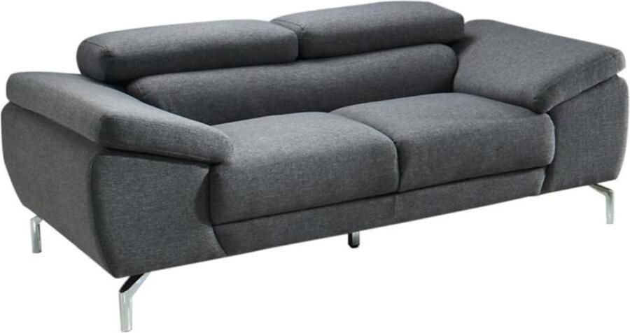 Vente-unique Tweezitsbank van stof GRETEL grijs L 177 cm x H 73 cm x D 109 cm - Foto 3