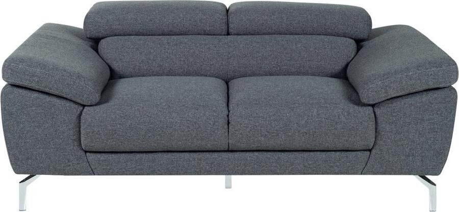 Vente-unique Tweezitsbank van stof GRETEL grijs L 177 cm x H 73 cm x D 109 cm - Foto 5