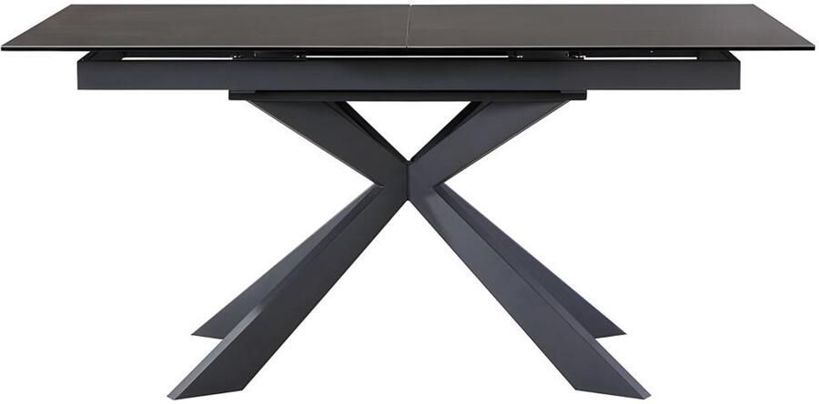 Maison Céphy Uitschuifbare eettafel ALBINA 6 tot 8 personen Keramiek en gehard glas Antraciet L 200 cm x H 76 cm x D 90 cm - Foto 2