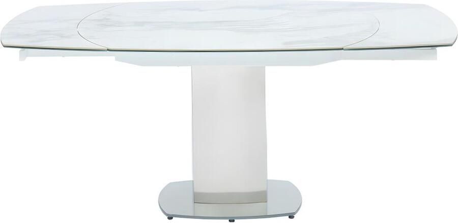 Vente-unique Uitschuifbare eettafel TALICIA 4 tot 6 personen Keramiek en ijzer L 180 cm x H 75 cm x D 90 cm - Foto 3