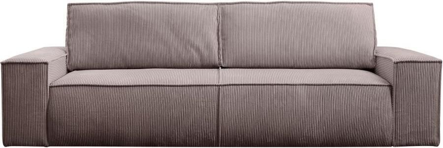 Vente-unique Vierzitsslaapbank AMELIA van PASCAL MORABITO Ribfluweel Lichtpaars L 257 cm x H 85 cm x D 102 cm - Foto 5