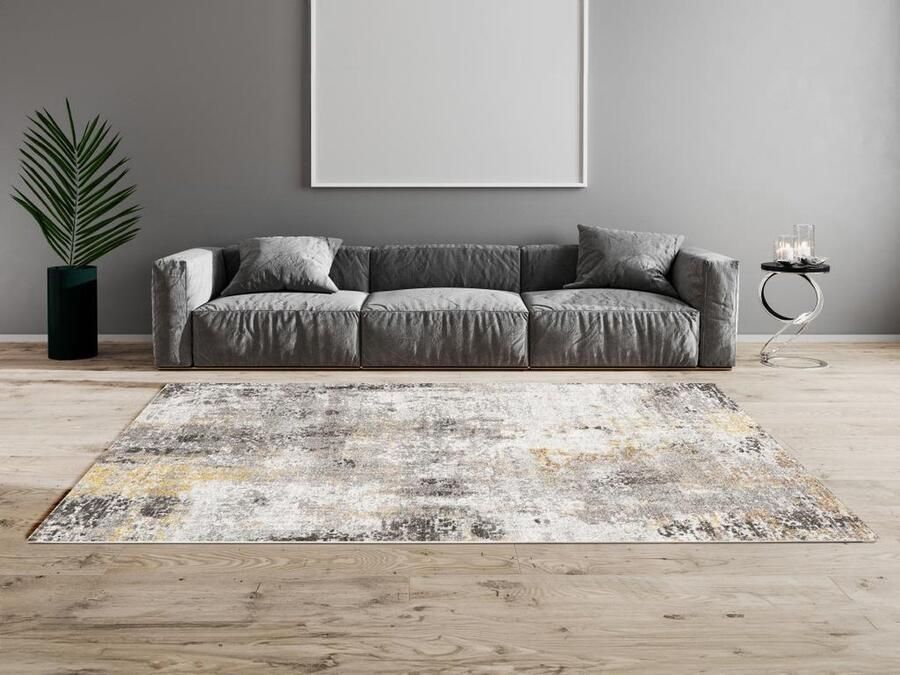 Vente-unique Vintage tapijt 160 x 230 cm Grijs MARIMAR L 230 cm x H 0.9 cm x D 160 cm