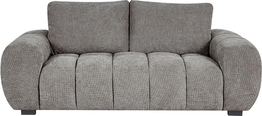 Vente-unique Zitbank 3 plaatsen in antraciet stof BERENIA L 196 cm x H 81 cm x D 105 cm