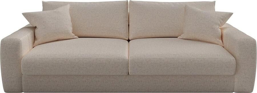 Vente-unique Zitbank 3 plaatsen in beige stof JULINA van Maison Céphy L 238 cm x H 79 cm x D 106 cm
