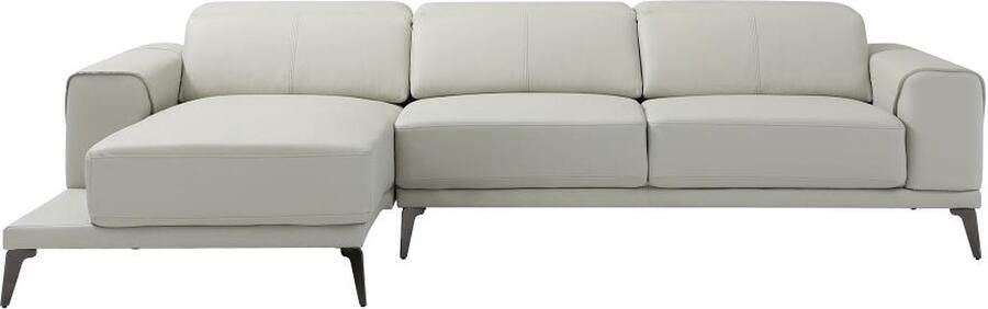 Vente-unique Zitbank met hoek links in beige buffelleder ANDOR L 279 cm x H 95 cm x D 170 cm - Foto 2