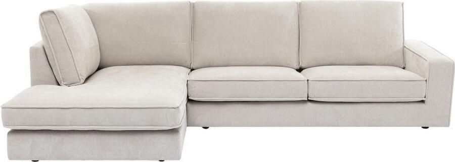 Vente-unique Zitbank met linkse hoek in beige stof APRICALE L 298 cm x H 90 cm x D 171 cm