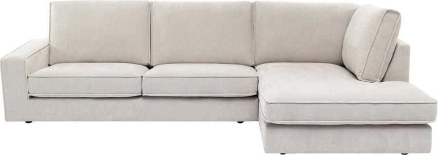 Vente-unique Zitbank met rechtse hoek zitbank in beige stof APRICALE L 298 cm x H 90 cm x D 171 cm