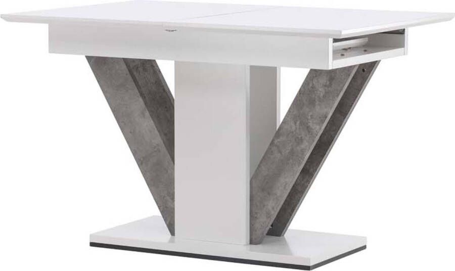 Venture Design Disa eetkamertafel 80x120cm uittrekbaar met extra plaat wit - Foto 2