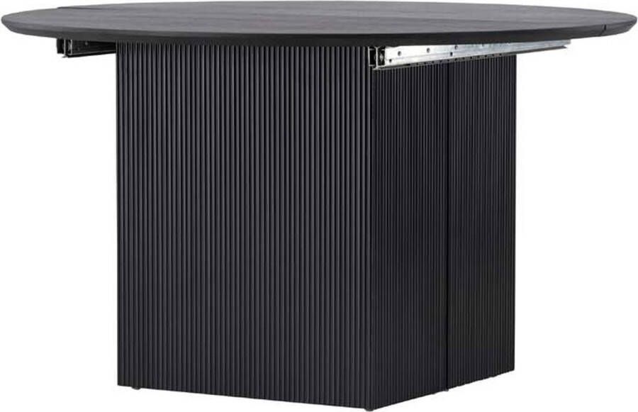 Venture Design Matilda eetkamertafel Ø130cm uittrekbaar met extra plaat zwart - Foto 2