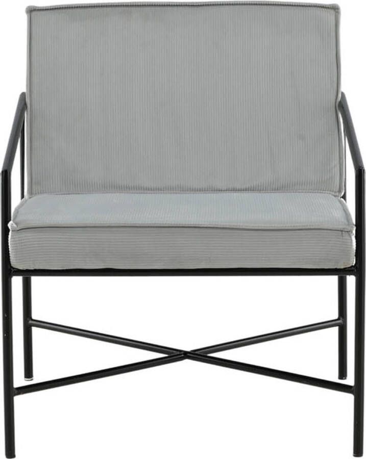 Venture Design Rakel fauteuil fluweel grijs - Foto 1